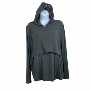 Angel Maternity Nursing Hoodie Gray Medium
